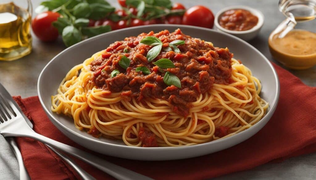 spaghetti meat sauce nutrition facts