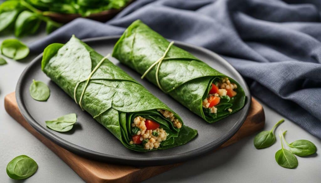 spinach wrap nutrition facts