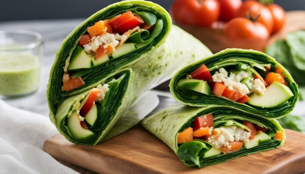 spinach wrap nutritional value