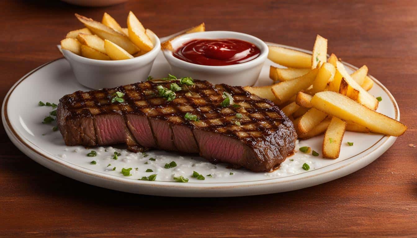 steak fries calories