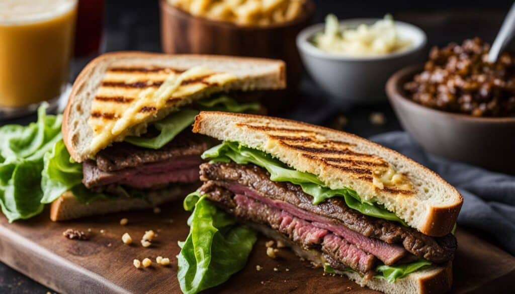 steak sandwich nutrition