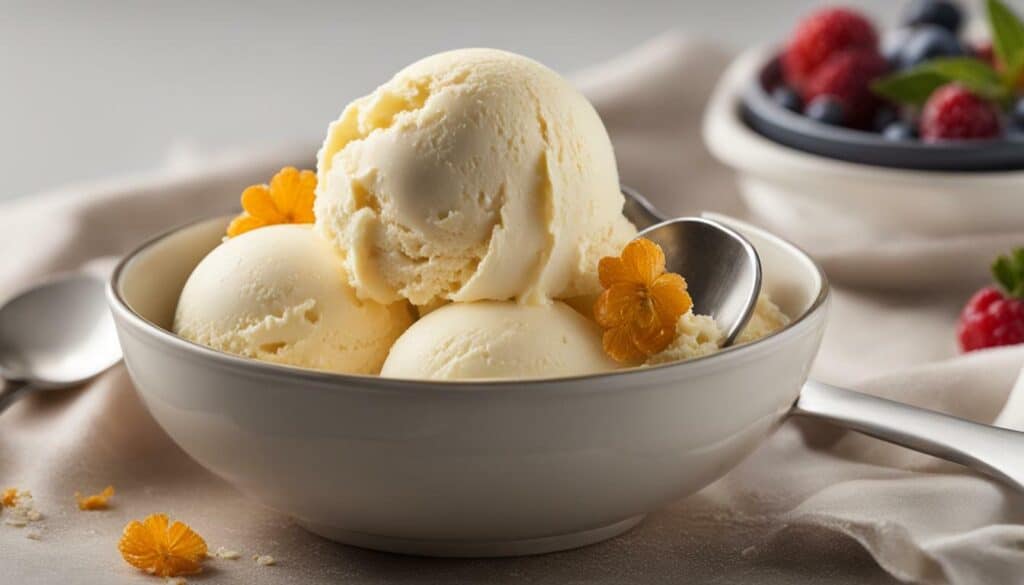 vanilla ice cream portion size