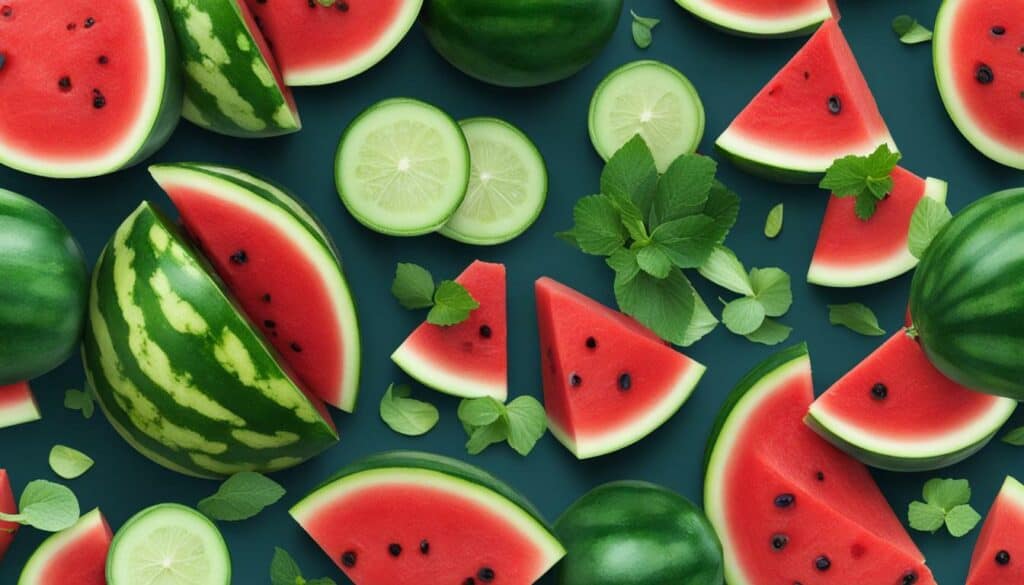 watermelon and cucumber