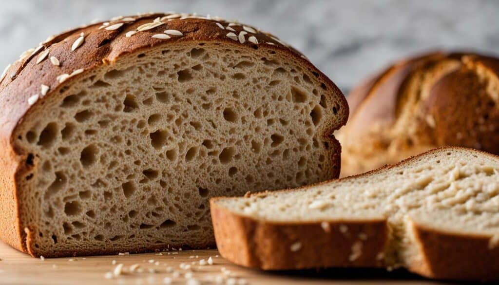 whole wheat bread and sourdough bread