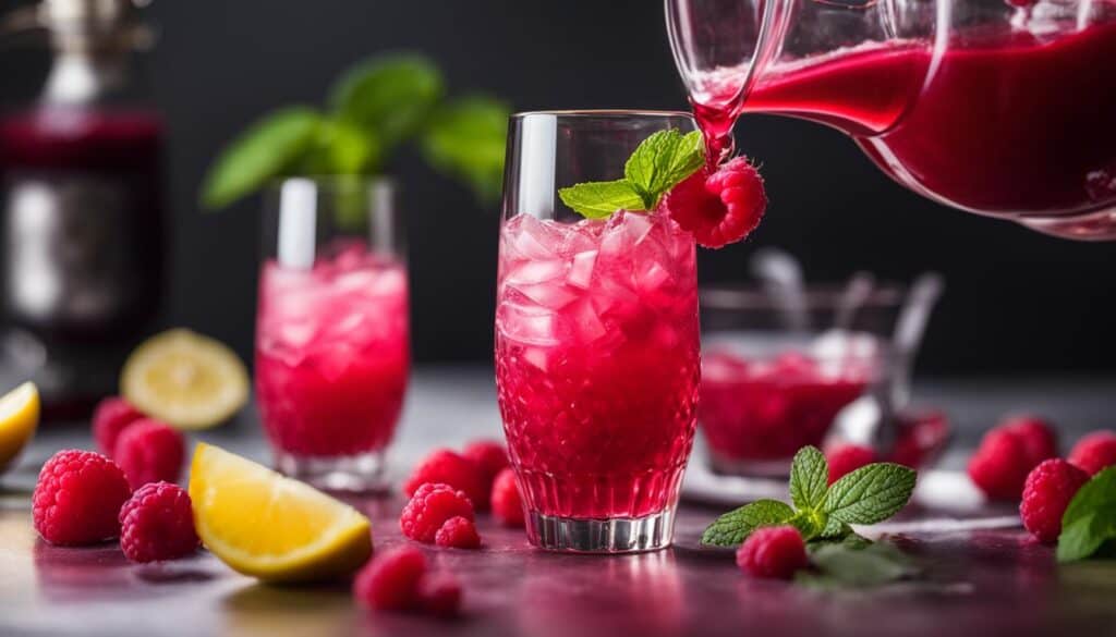Raspberry Puree in Cocktails and Mocktails