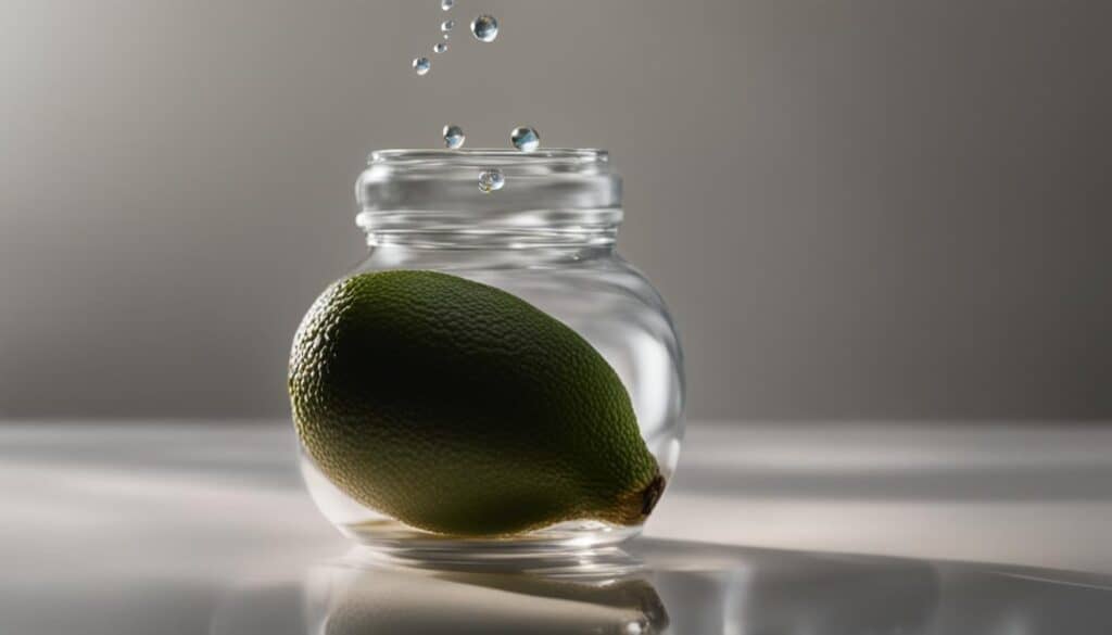 avocado seed in water