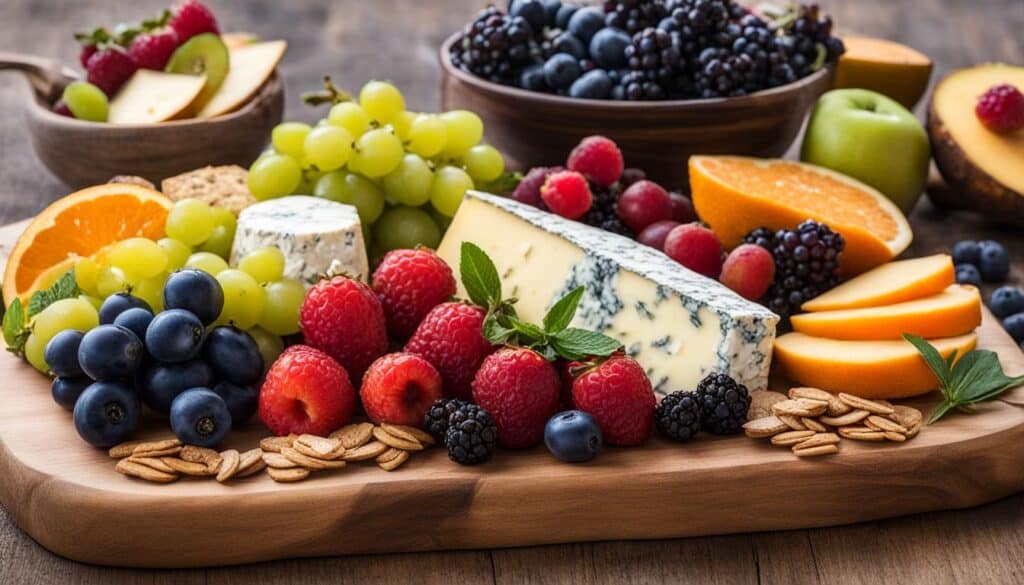 elegant fruit and cheese platter