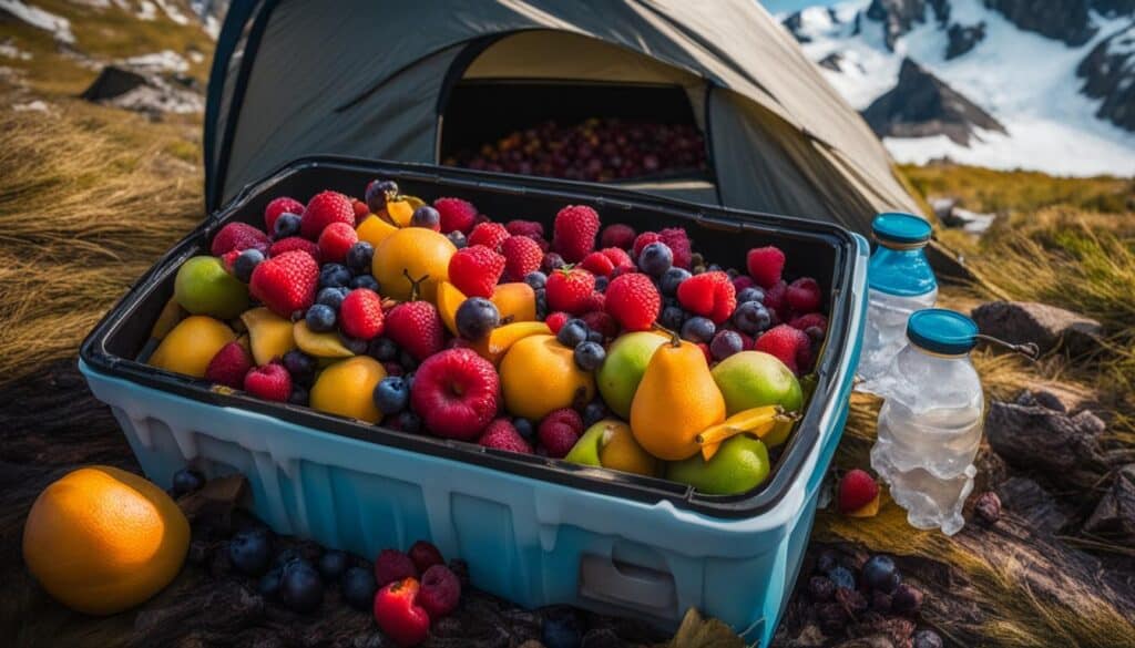 frozen fruit for camping