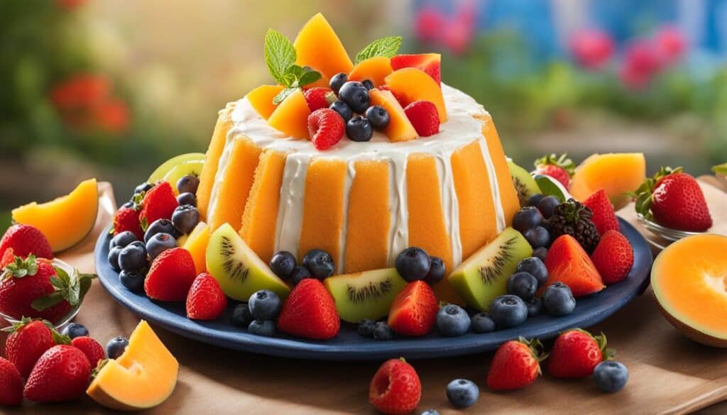 fruit and angel food cake desserts