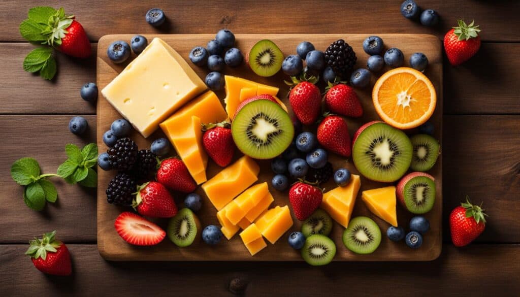 fruit and cheese board