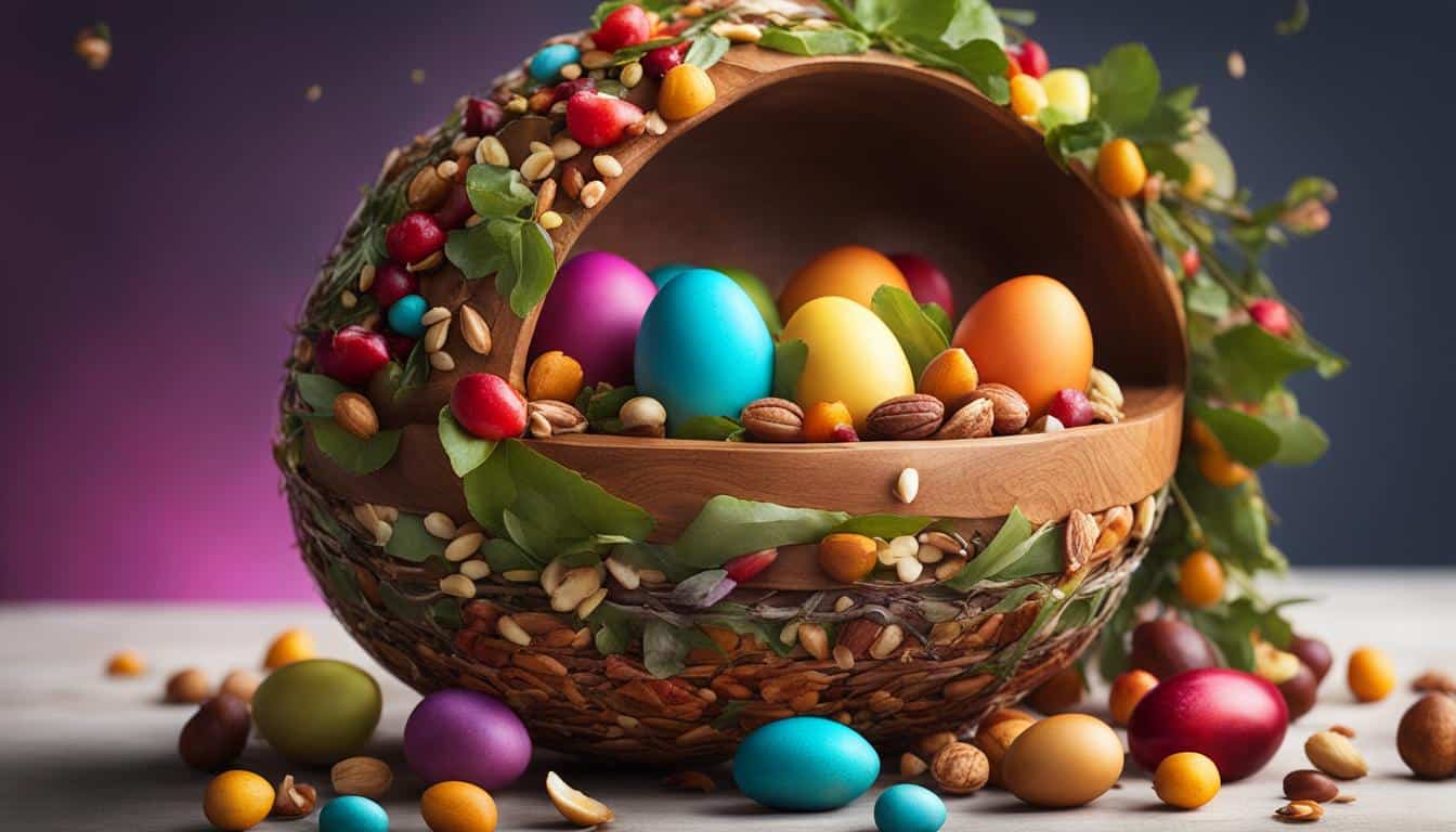 fruit and nut easter egg