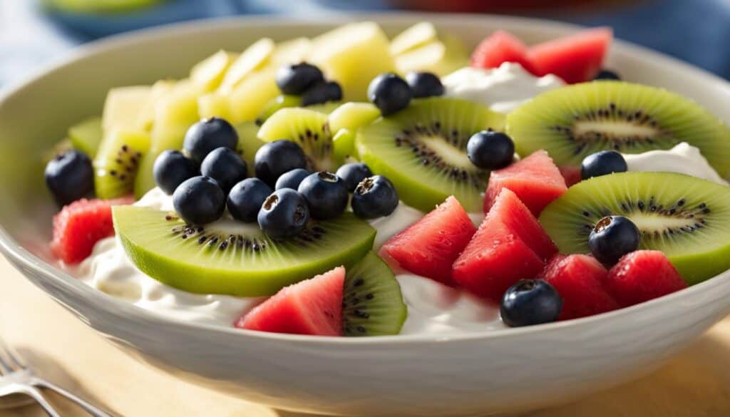 fruit and yogurt/oatmeal