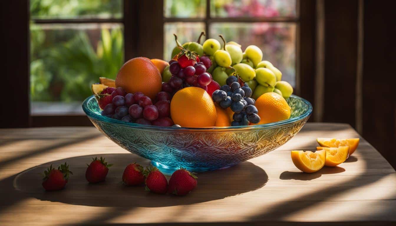 fruit in a bowl drawing