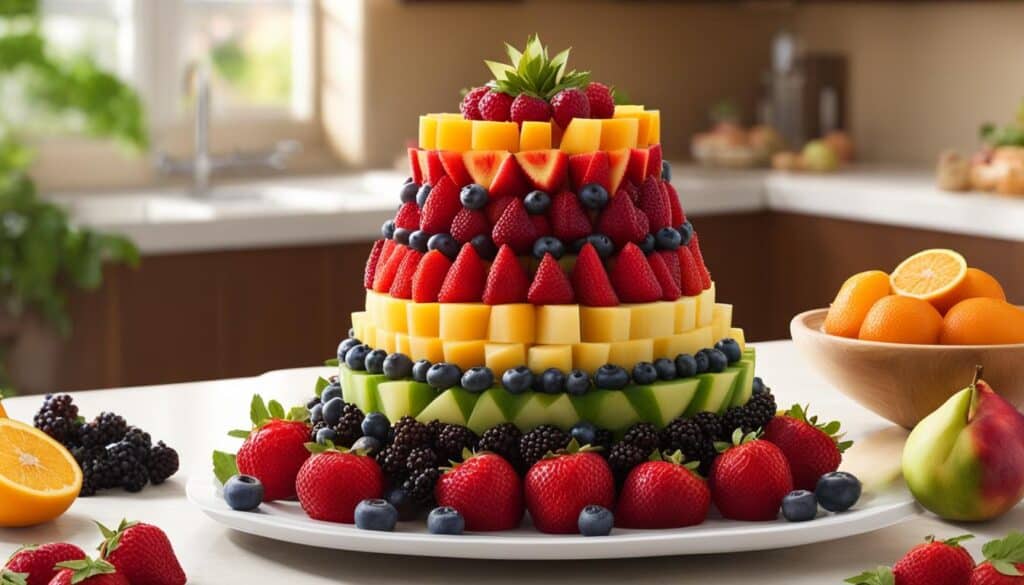 fruit tower presentation