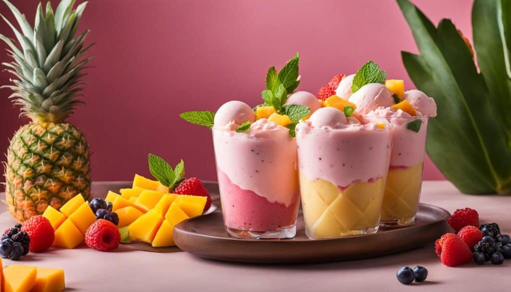 homemade fruit ice cream