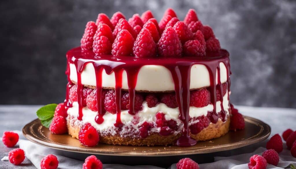raspberry puree cake filling