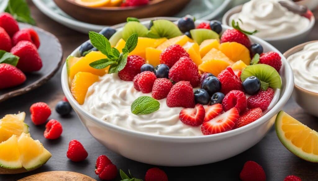 sour cream fruit dip without cream cheese image