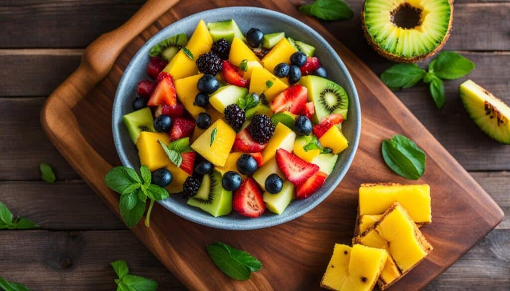 Grilled Pound Cake Fruit Salad