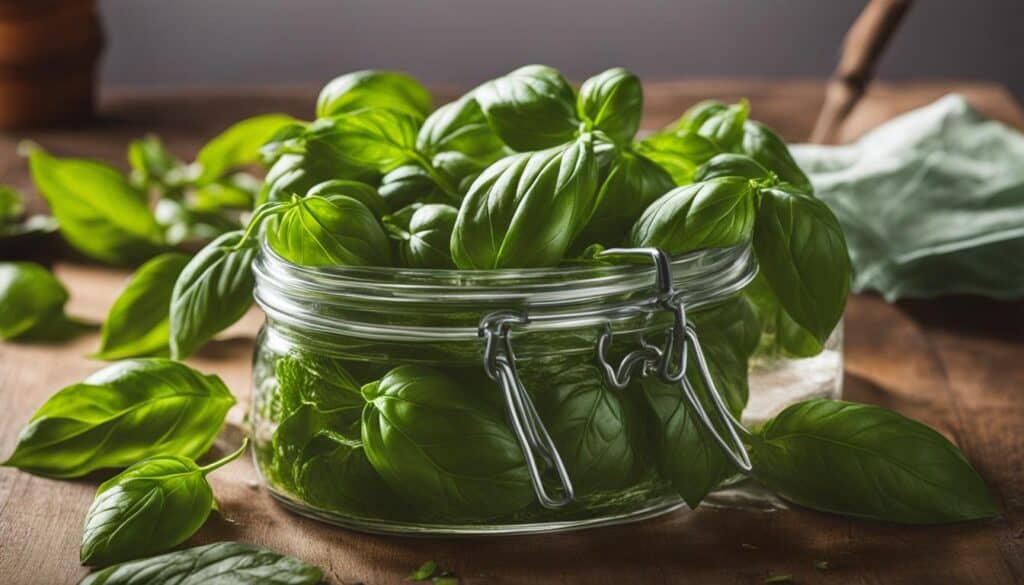 Storing Basil