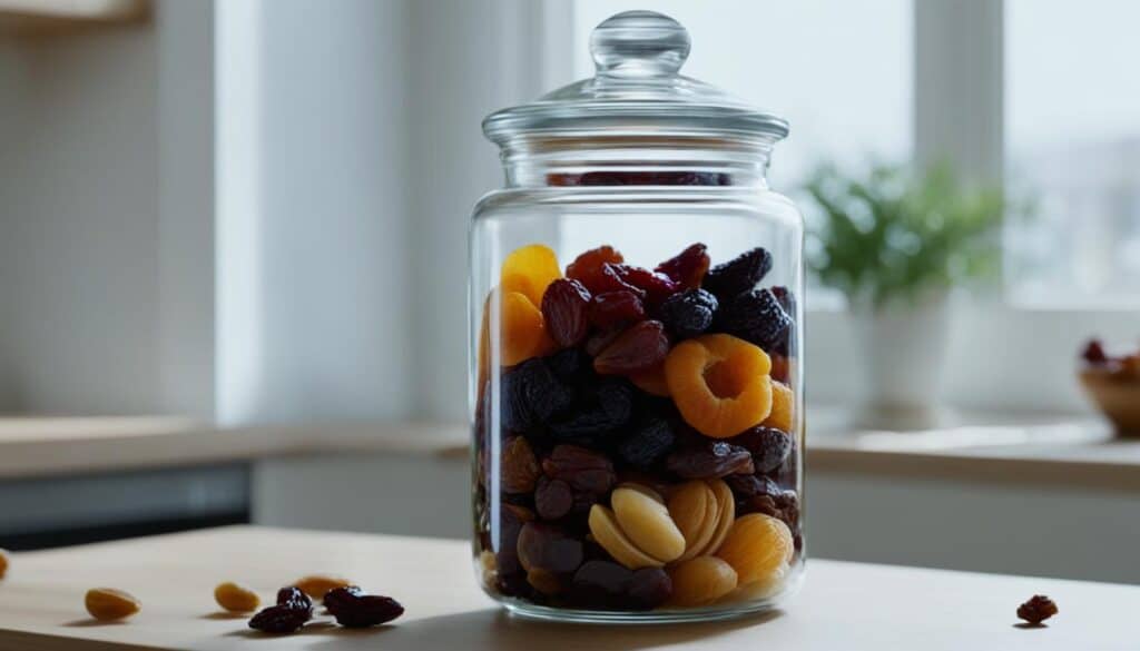 Storing dried fruit