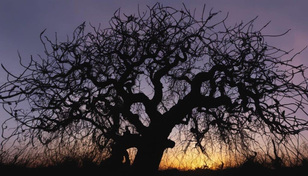 aging plum tree