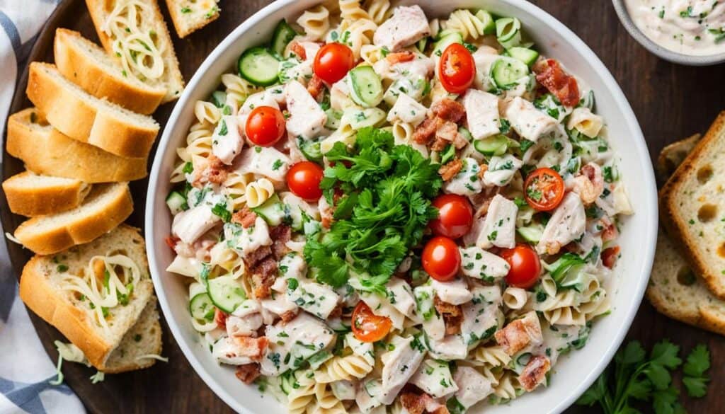 chicken club pasta salad