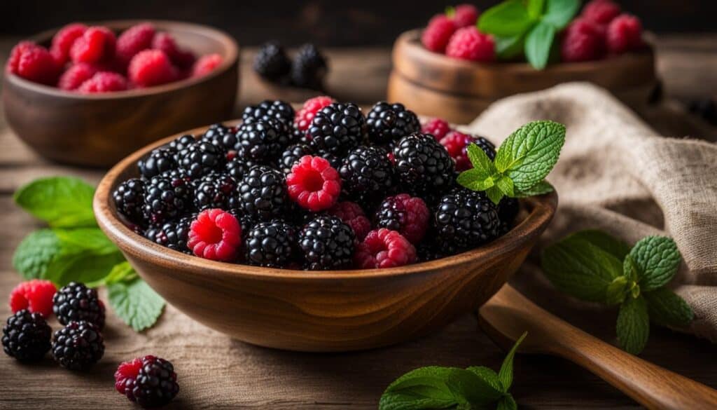 cooking with blackberries and raspberries