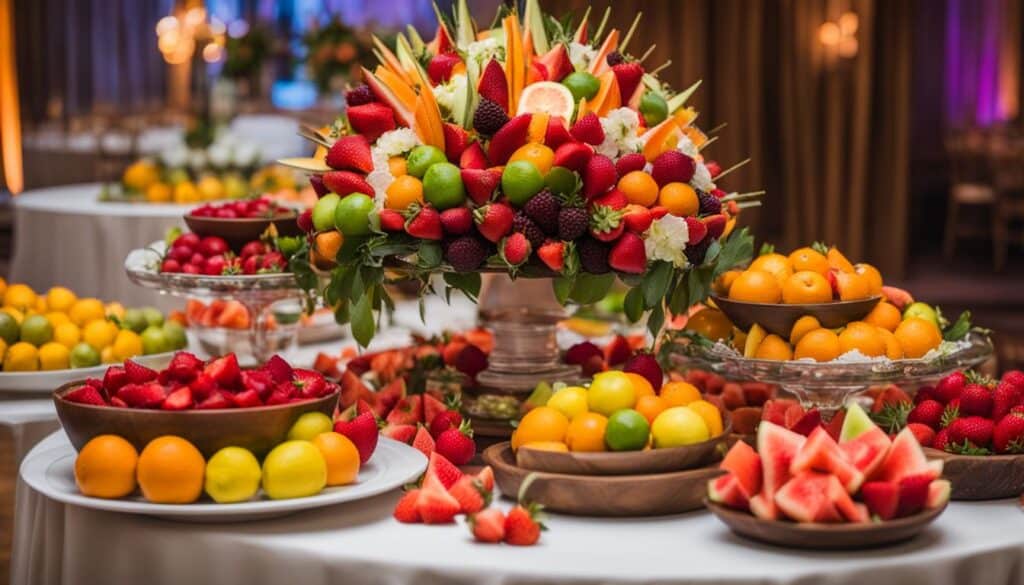 creative fruit ideas for wedding reception