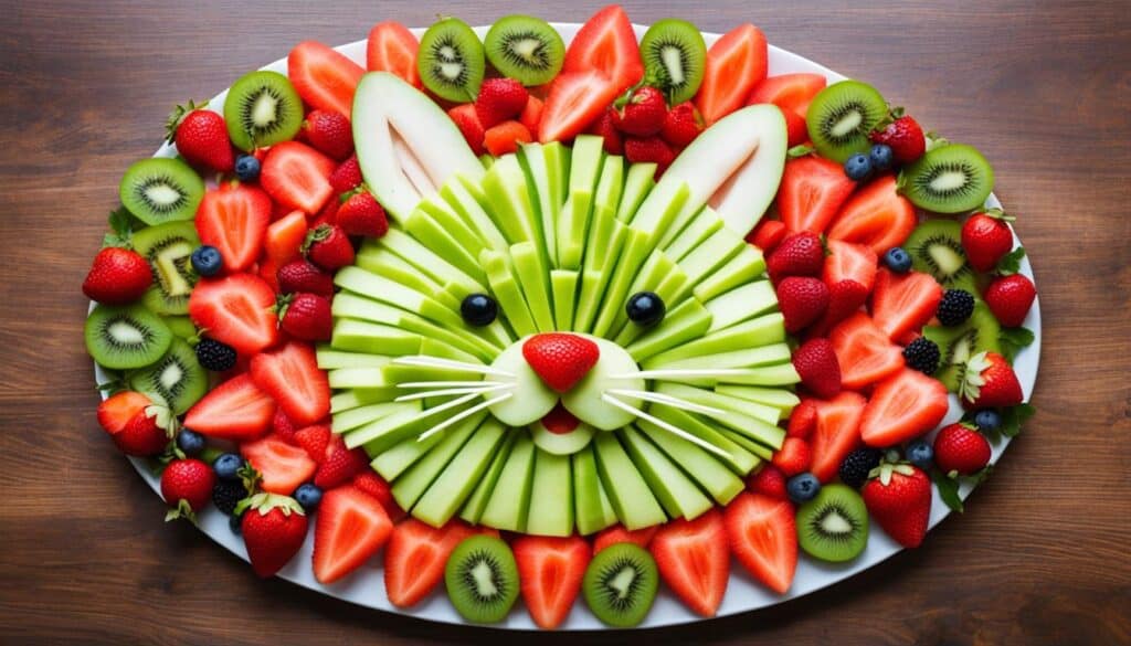 creative fruit platter Easter