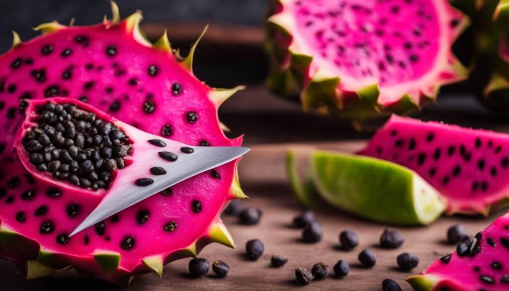 cut dragon fruit