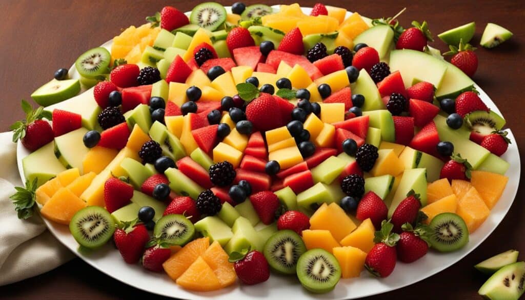 dessert-themed fruit platter