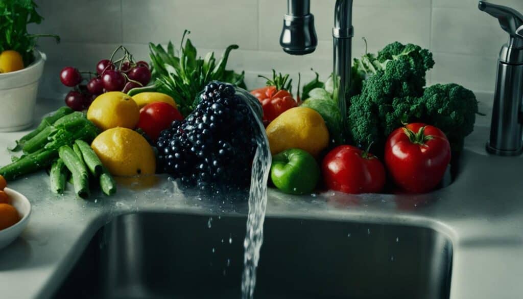 effectiveness of water in washing produce