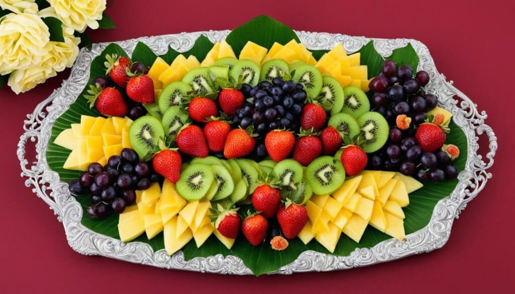 elegant fruit tray for wedding