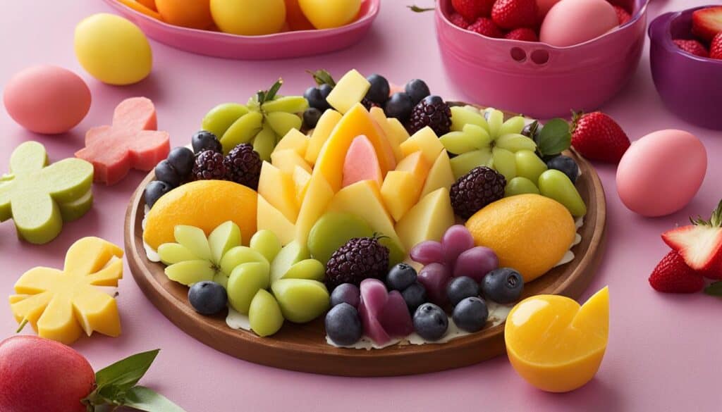 festive fruit platter for Easter