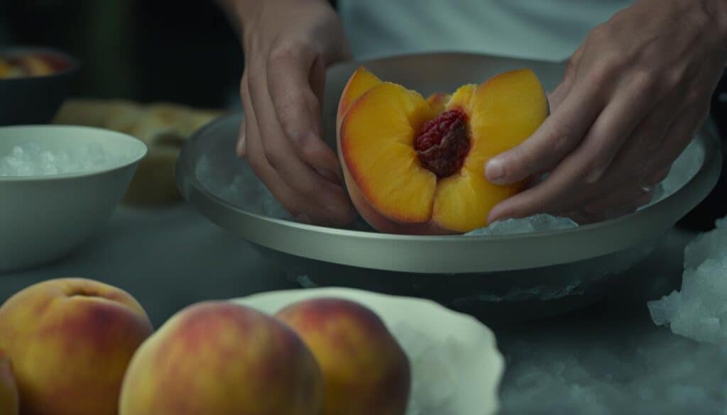 freezing peaches with Fruit Fresh