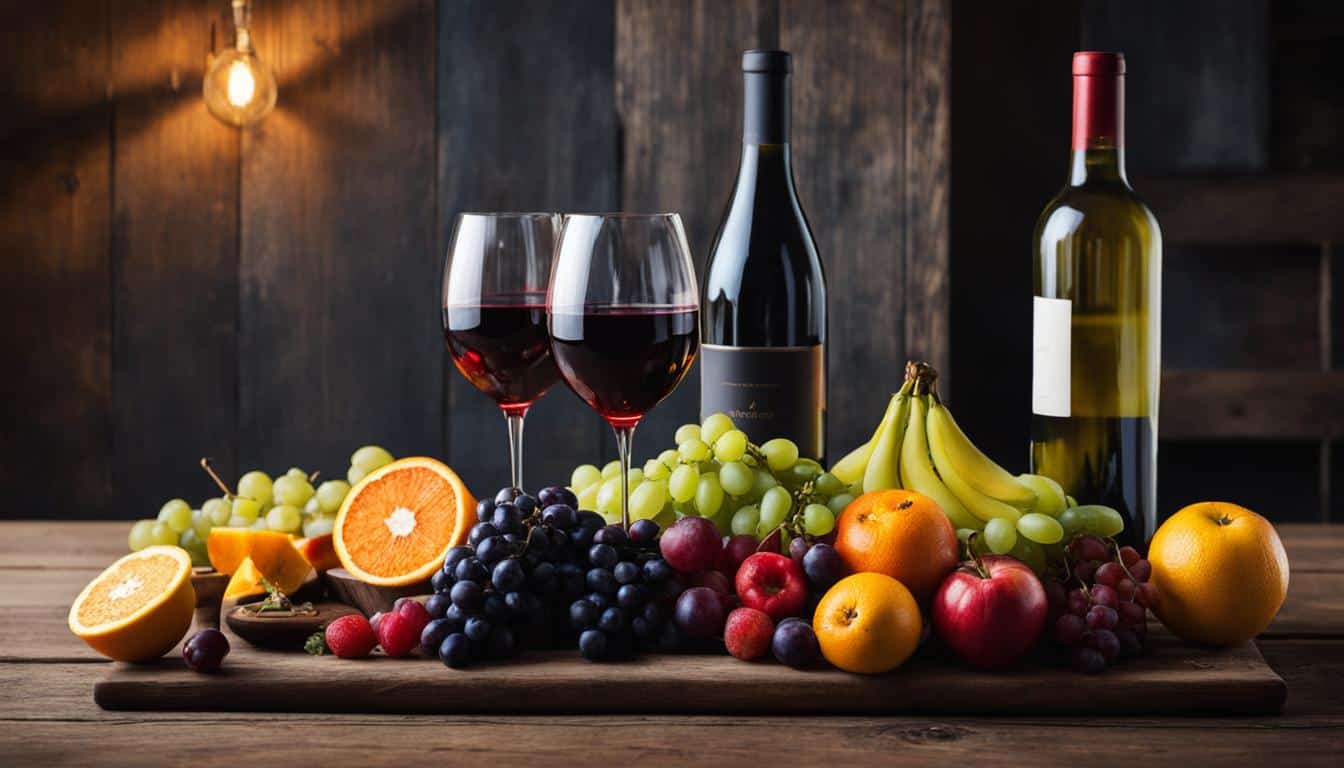 fruit and wine