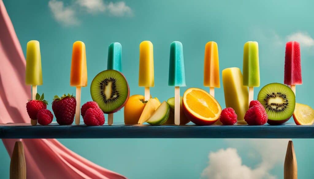 fruit-filled ice pops