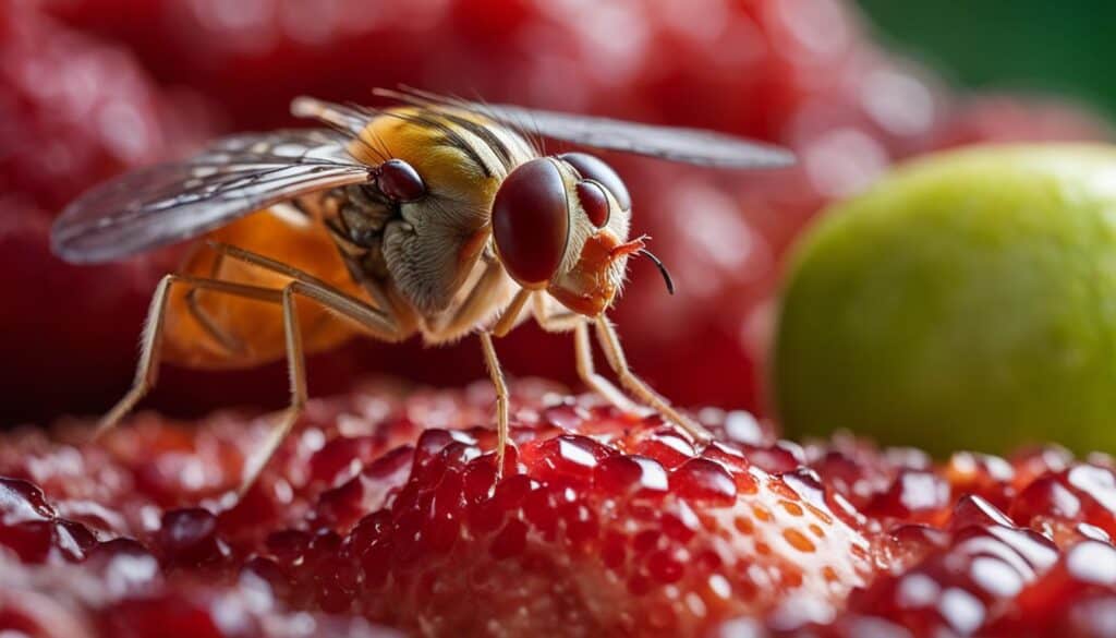 fruit fly biting behavior