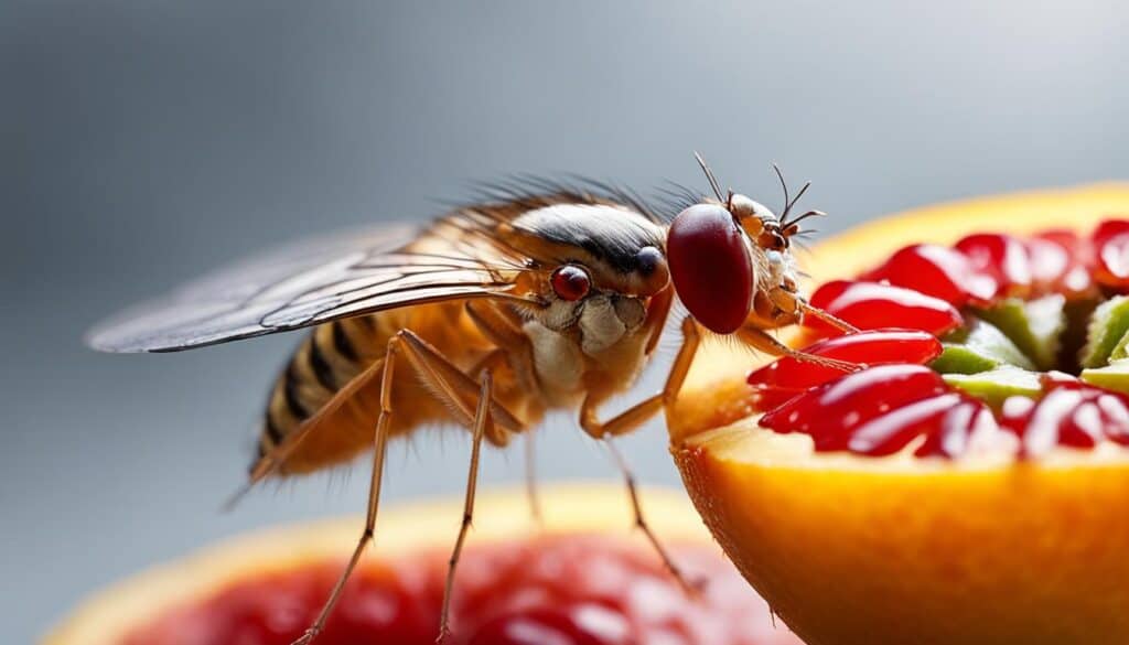 fruit fly biting habits