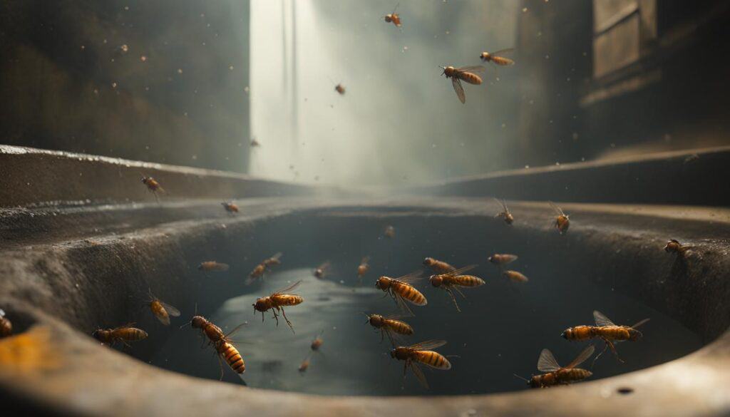 fruit fly infestation in drains