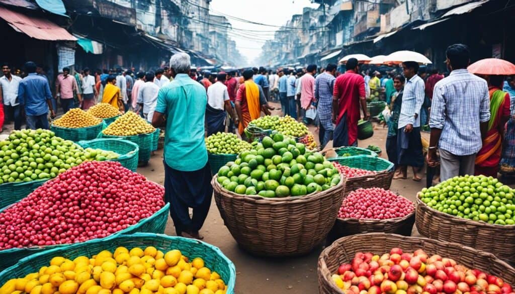 fruit market in kolkata city