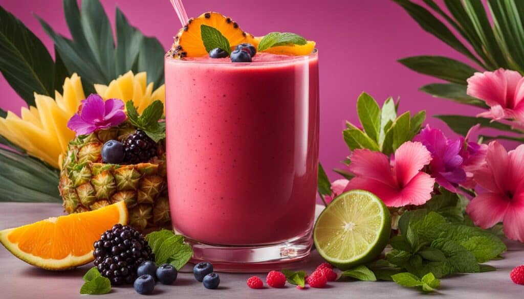 fruit smoothies and cocktails