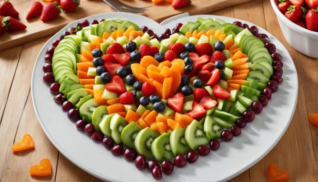 heart-shaped salad