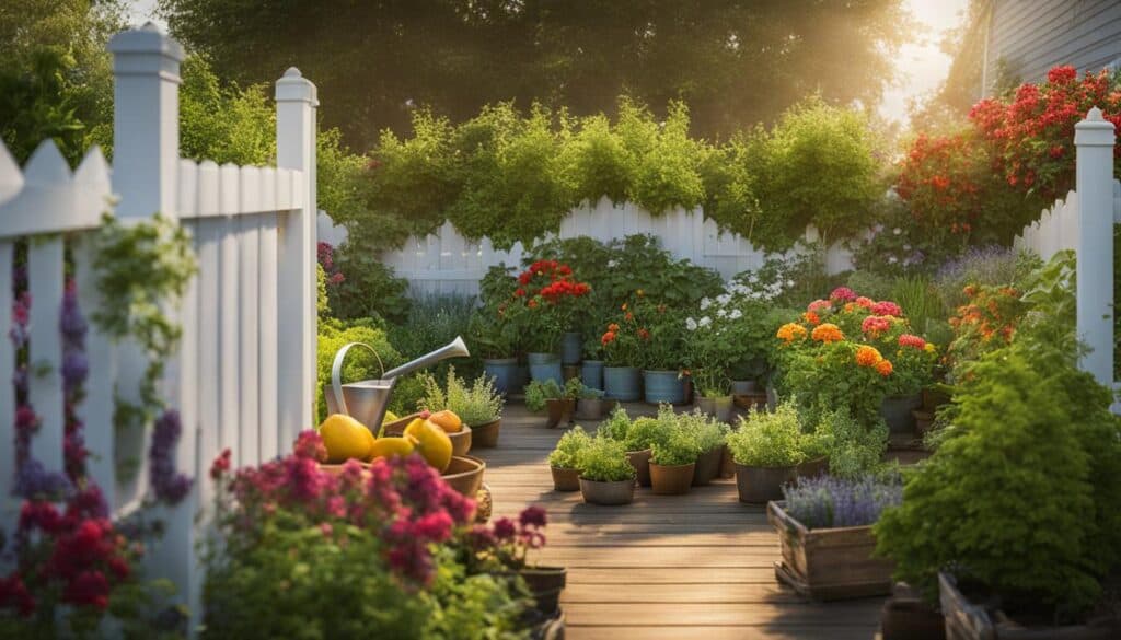 herb and fruit garden