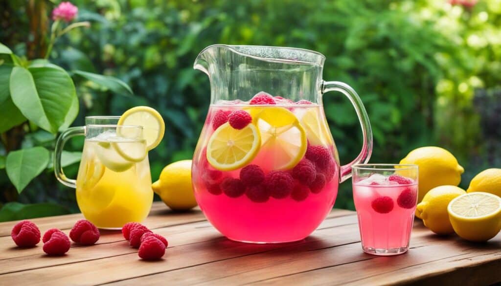 homemade pink lemonade