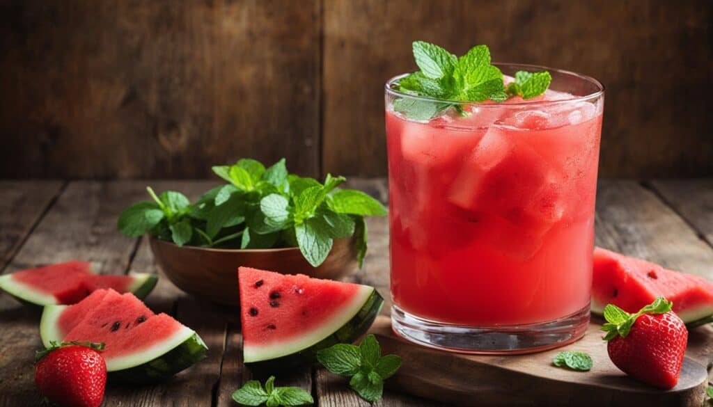 homemade watermelon strawberry punch