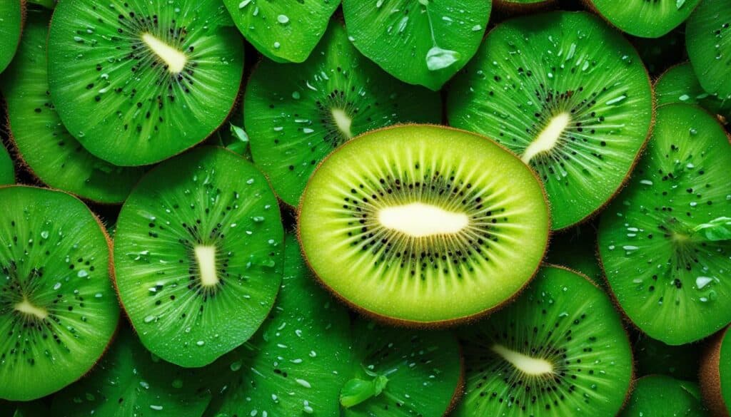 kiwi and leaves