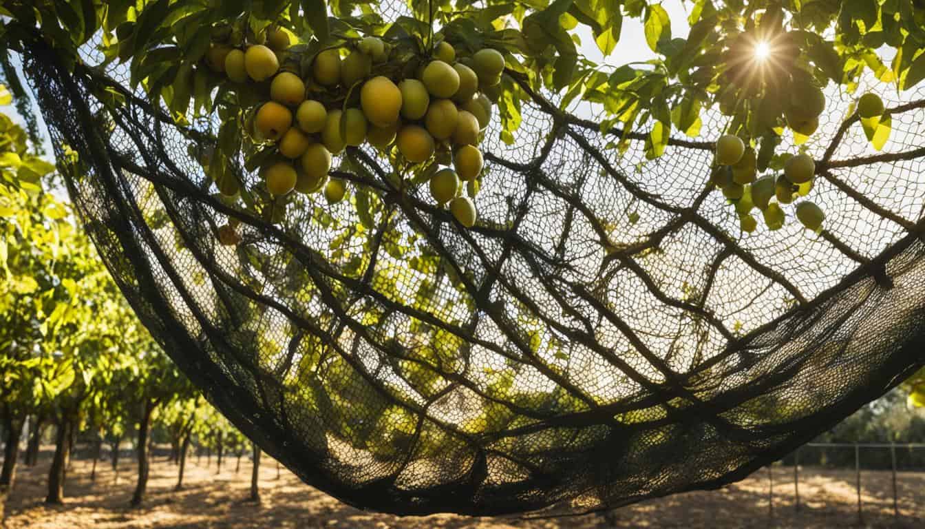 large fruit tree netting