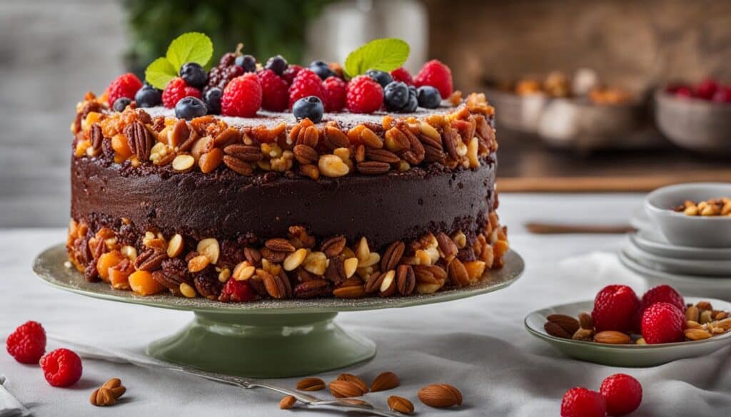 moist fruit and nut cake