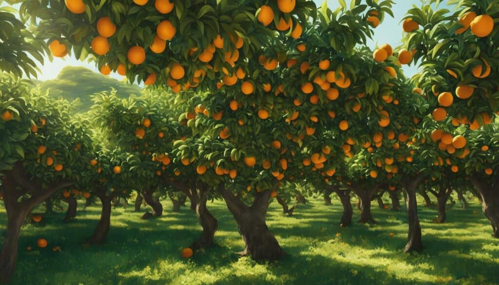 origins of the orange fruit